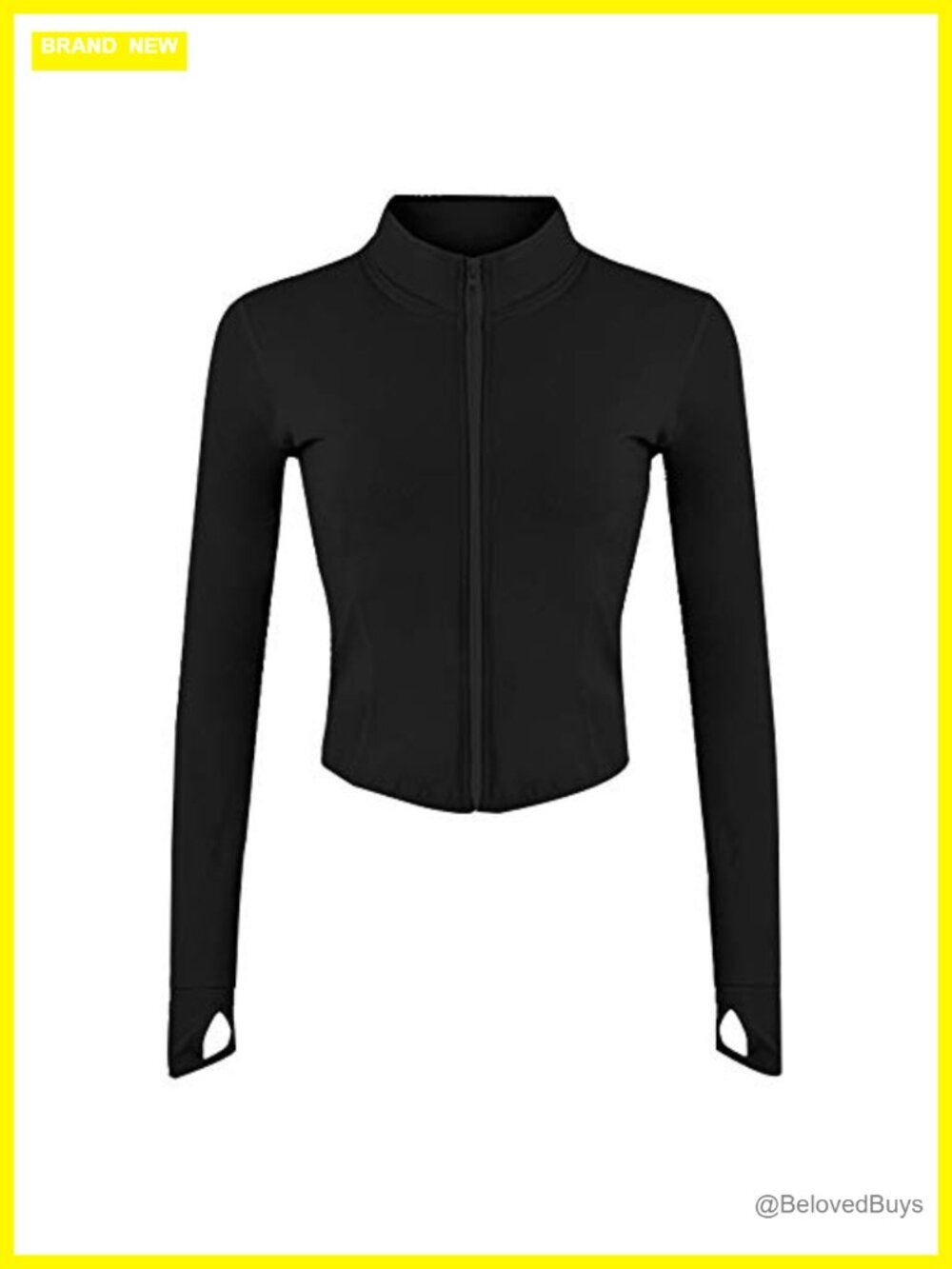 Women's Lightweight Zip Up Athletic Cropped Running Jacket